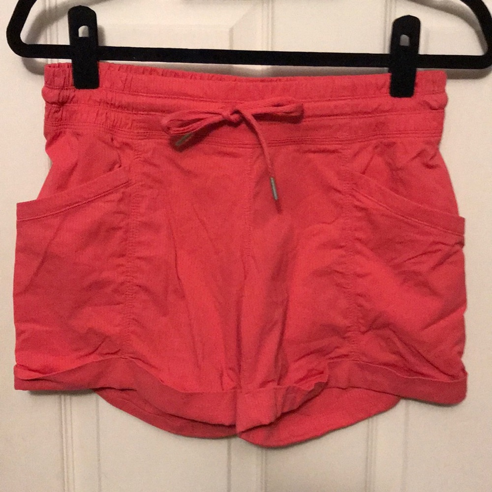 Bright colored athletic shorts